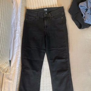 Paige jeans size 25 black crop flare